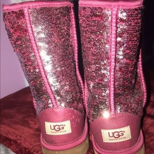 Pink sparkly UGG boots